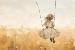 Urban Cotton Schilderijen^Glasschilderij Swinging Girl
