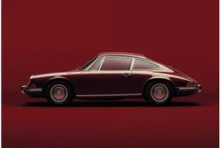 Urban Cotton Schilderijen^Glasschilderij Vintage Porsche Red