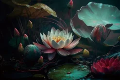 New Ter Halle Glasschilderij Waterplanten 0801203D-018