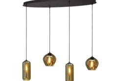 Masterlight Hanglampen^Hanglamp 2264-05-100-40-4-35 Quinto Smoke