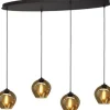 Sale Masterlight Hanglamp 2264-05-100-40-4-3 Quinto Smoke
