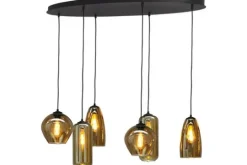 New Masterlight Hanglamp 2264-05-130-50-6-351 Quinto Smoke