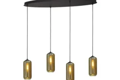 New Masterlight Hanglamp 2264-05-100-40-4-5 Quinto Smoke