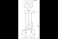 Best Trio Lighting Hanglamp Aldea