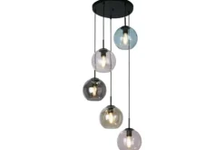 Best Searchlight Hanglamp 94005-5BK Mardi Gras II