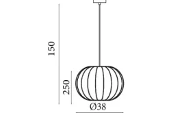 Searchlight Hanglampen^Hanglamp 52850BK  Radiant