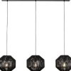 Searchlight Hanglampen^Hanglamp 11201-3BK Wicker