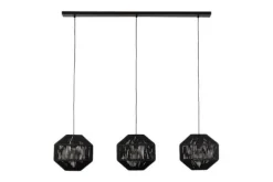 Searchlight Hanglampen^Hanglamp 11201-3BK Wicker