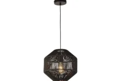 Best Searchlight Hanglamp 11203-1BK Wicker