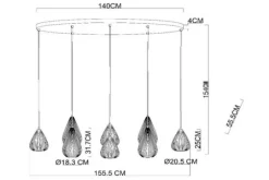 Lucide Hanglampen^Hanglamp Cinzia