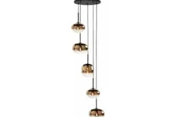 Highlight Hanglampen^Hanglamp goudkleurig glas Bellini