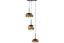 Highlight Hanglampen^Hanglamp goudkleurig glas Bellini