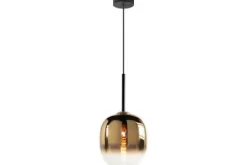 Highlight Hanglampen^Hanglamp goudkleurig glas Bellini