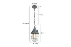 Steinhauer Hanglampen^Hanglamp 7890GR Mistral Mexlite