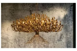 Leclercq & Bouwman Kroonluchters|Hanglampen^Hanglamp LB039/12+1 ambachtelijk brons Aix |