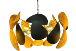 Hot Leclercq & Bouwman Hanglamp LB555-8+1 ovaal textured black Galaxy |