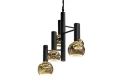 Leclercq & Bouwman Hanglampen^Hanglamp LB045-5+1 textured black Escale |