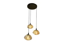 Sale Toms Luxury Lights Hanglamp 3-lichts rond  Amber  Melt