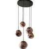 Hot Toms Luxury Lights Hanglamp 5-lichts rond Copper Boaz