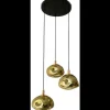 Toms Luxury Lights Hanglampen^Hanglamp 3-lichts rond Gold Melt