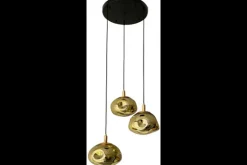 Toms Luxury Lights Hanglampen^Hanglamp 3-lichts rond Gold Melt