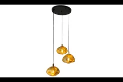 Toms Luxury Lights Hanglampen^Hanglamp 3-lichts rond Gold Melt