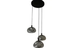 Online Toms Luxury Lights Hanglamp 3-lichts rond Grey Melt