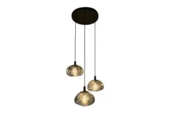 Online Toms Luxury Lights Hanglamp 3-lichts rond Grey Melt