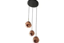 Toms Luxury Lights Hanglampen^Hanglamp 3-lichts rond Rood Boaz