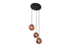 Toms Luxury Lights Hanglampen^Hanglamp 3-lichts rond Rood Boaz