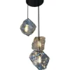 Hot Toms Luxury Lights Hanglamp 3-lichts rond smoked glass Yara