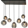 Toms Luxury Lights Hanglampen^Hanglamp 7-lichts Smoked Boaz
