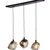 Toms Luxury Lights Hanglampen^Hanglamp 3-lichts zwart Yara