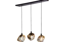 Toms Luxury Lights Hanglampen^Hanglamp 3-lichts zwart Yara