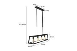 Steinhauer Hanglampen^Hanglamp 1705ZW Buckley Mexlite