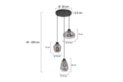 Steinhauer Hanglampen^Hanglamp 3079ZW Reflexion