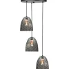 Highlight Hanglampen^Hanglamp Zwart Rookglas Fantasy