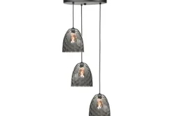 Highlight Hanglampen^Hanglamp Zwart Rookglas Fantasy