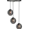 Highlight Hanglampen^Hanglamp Zwart Rookglas Fantasy