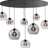Highlight Hanglampen^Hanglamp Zwart Rookglas Fantasy