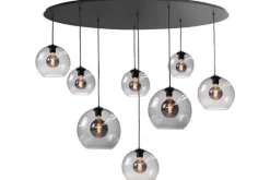 Highlight Hanglampen^Hanglamp Zwart Rookglas Fantasy
