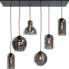 Highlight Hanglampen^Hanglamp Zwart Rookglas Fantasy