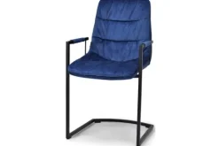 Olijk Eetkamerstoelen^Keukenstoel velvet blue Knus