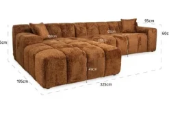 Richmond Interiors Loungebanken^Loungebank 212267 Lovely Cinnamon Cube