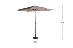 Hartman tuinmeubelen Tuinartikelen^Parasol Taupe 14.098.133 Sunline