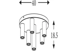 Sale Searchlight Plafondlamp 50570-6BK Tubes