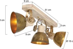 Clearance Steinhauer Plafondlamp 2133BR Gearwood Mexlite
