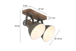 Steinhauer Plafondlamp^Plafondlamp 7969G Gearwood Mexlite