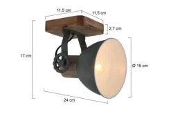 Steinhauer Plafondlamp^Plafondlamp 7968GR Gearwood Mexlite
