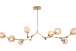 Toms Luxury Lights Plafondlamp^Plafondlamp 8-lichts Messing Cas